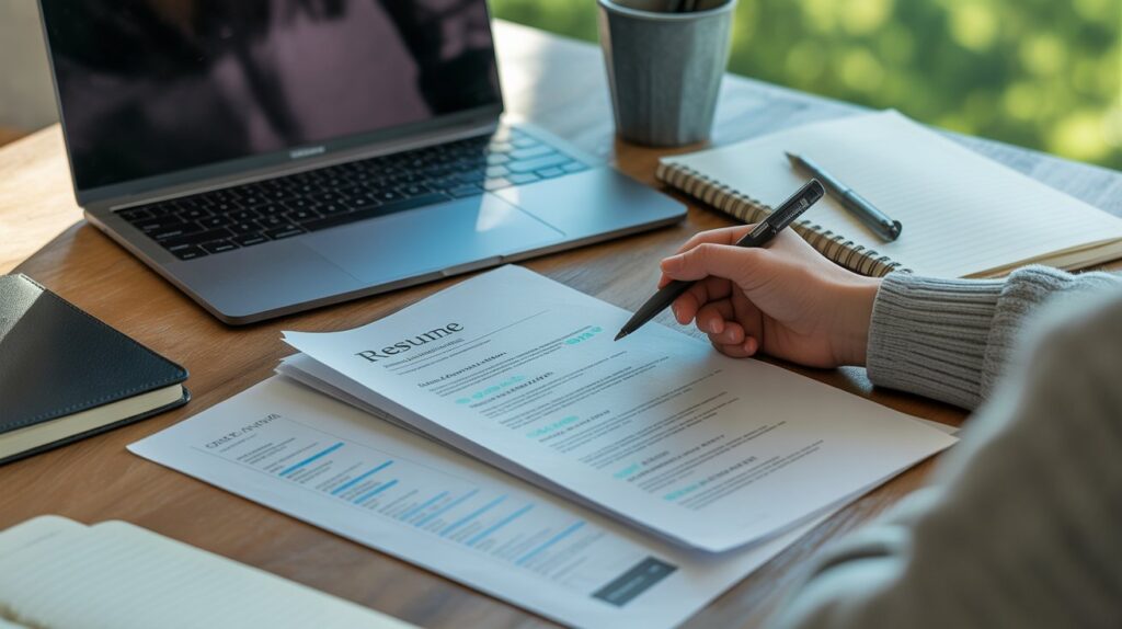  Student improving a fresher resume using practical tips