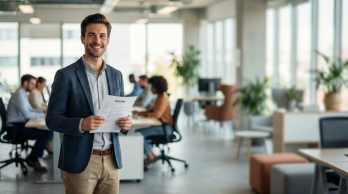 Resume Tips for Freshers YouTube thumbnail style image