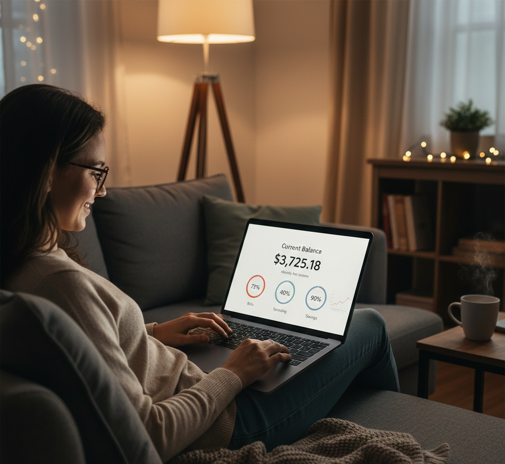 Person feeling in control after learning how to manage salary, bills, and savings.