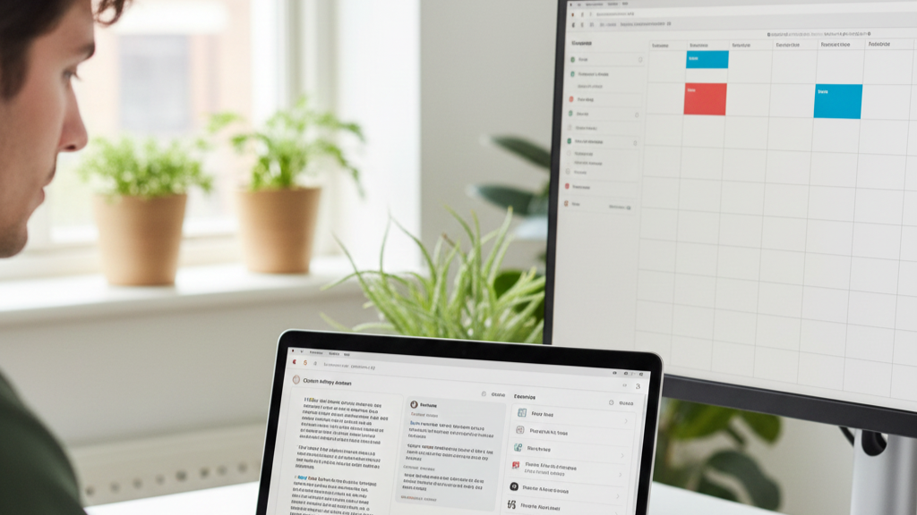 Creator integrating free AI tools into their writing and content planning