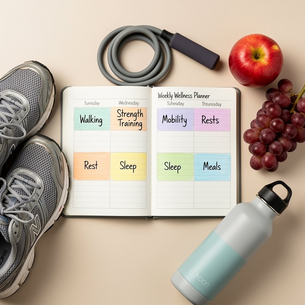  Balanced weekly fitness and recovery plan to improve daily energy.